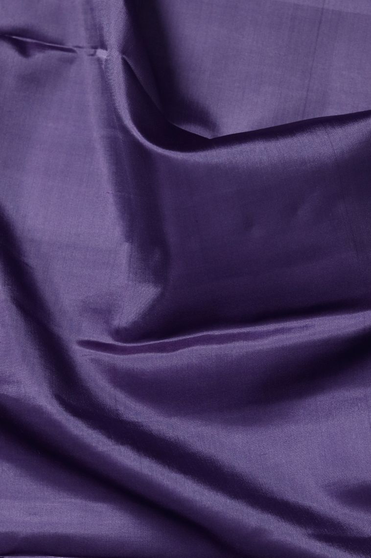 Modern Pure Silk Saree in Purple with Designer Solid Border view 2