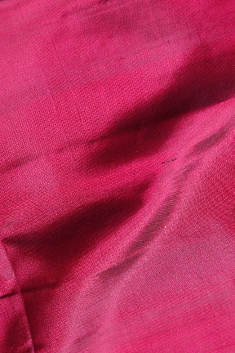 Elegant Pure Silk Saree with Floral Motifs Border view 2