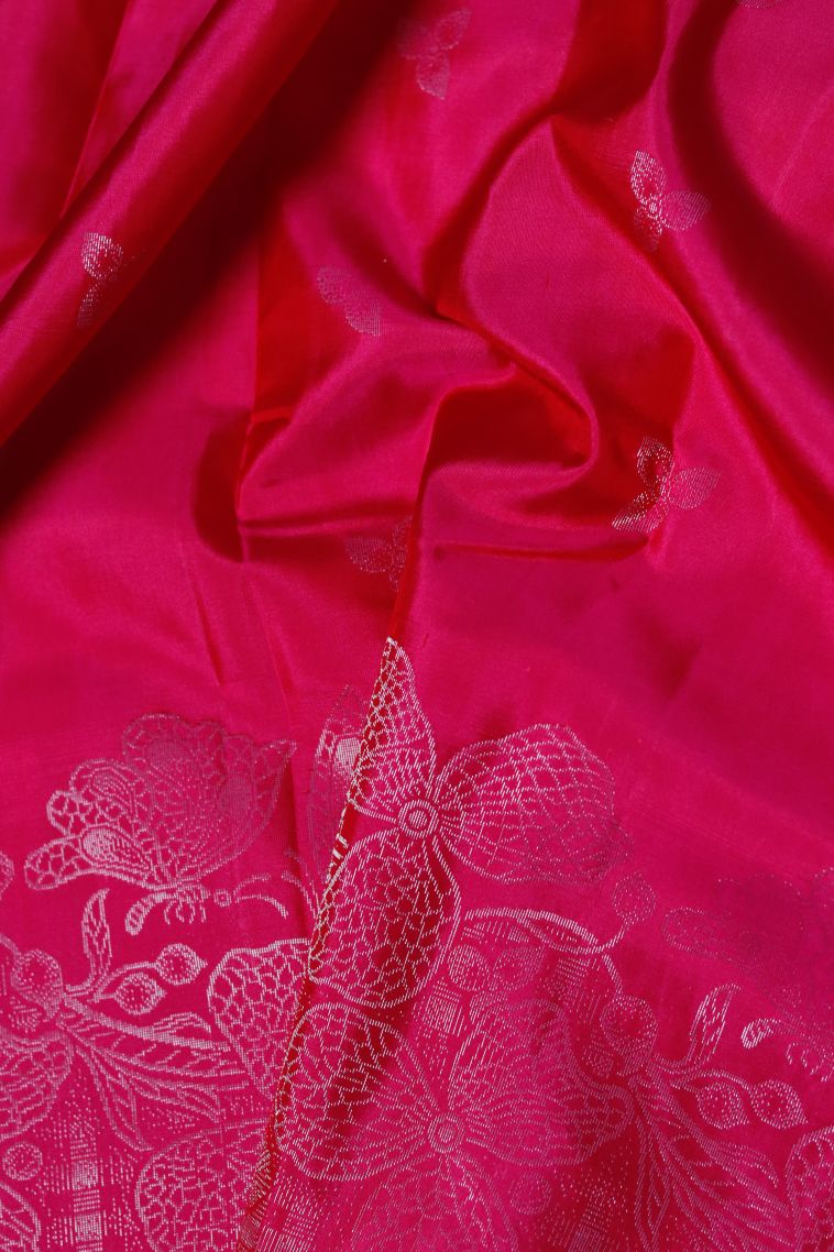 Festive Collection Pure Silk Saree with Subtle Floral Patterns view 3