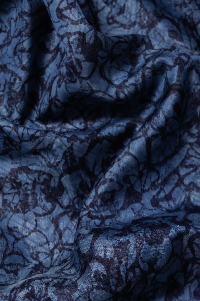 Festive Wear Soft & Flowing Saree in Blue with Printed Accents view 3
