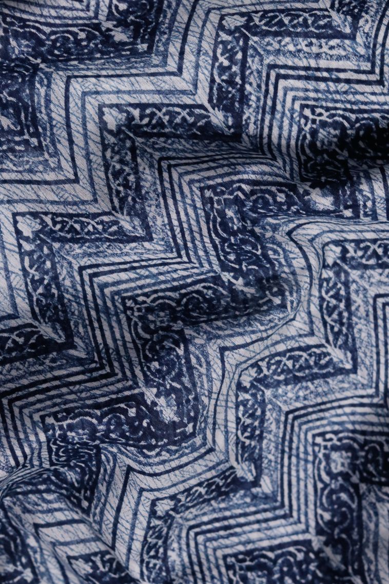 Festive Wear Soft & Flowing Saree in Blue with Printed Accents view 4
