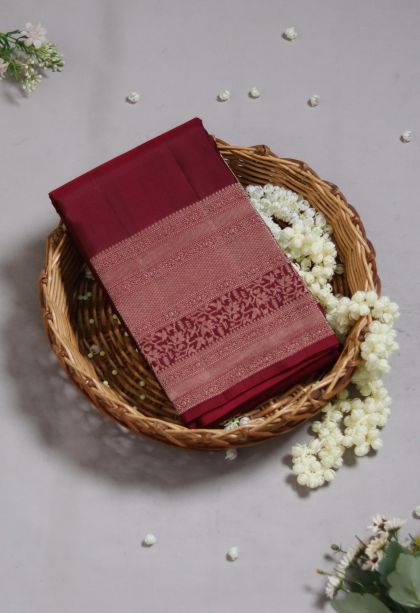 Classic Pure Silk Saree in Deep Purple