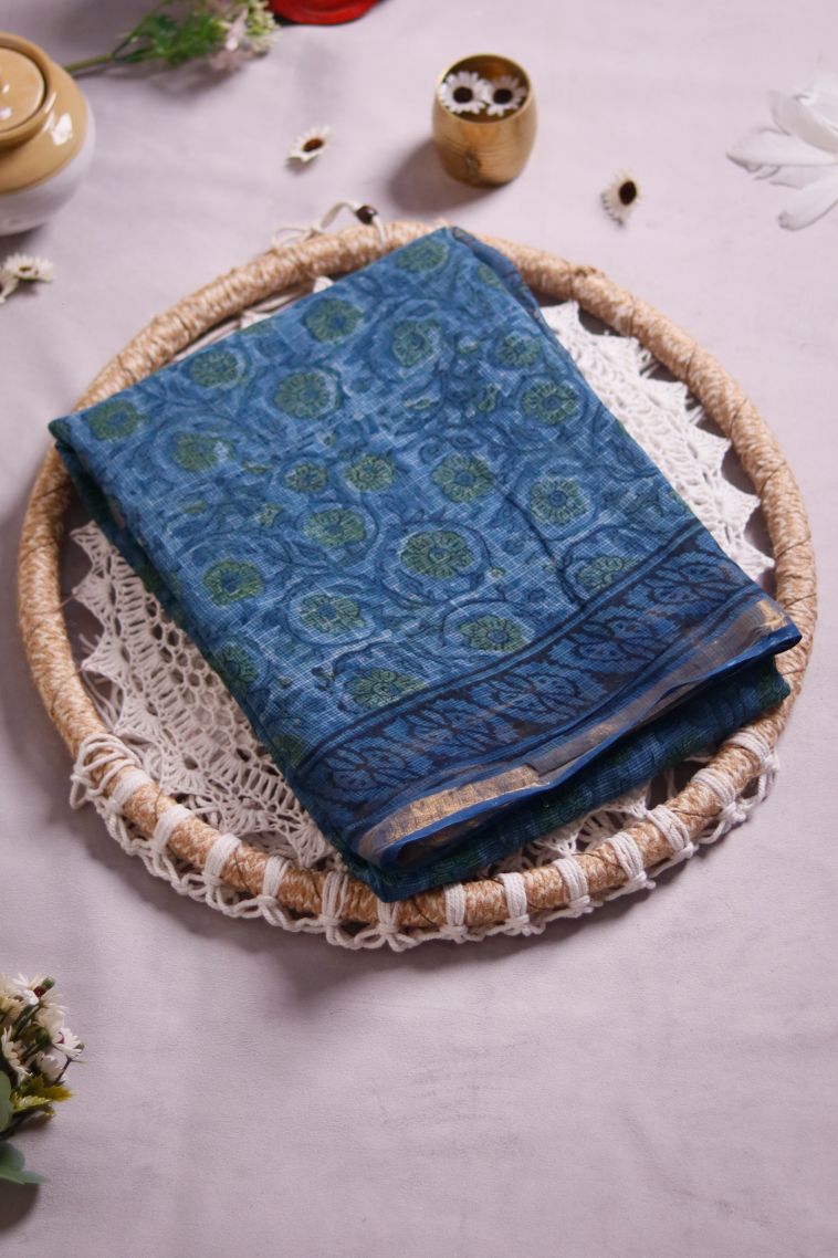 Lightweight Saree with Gold Zari - Timeless Style view 1