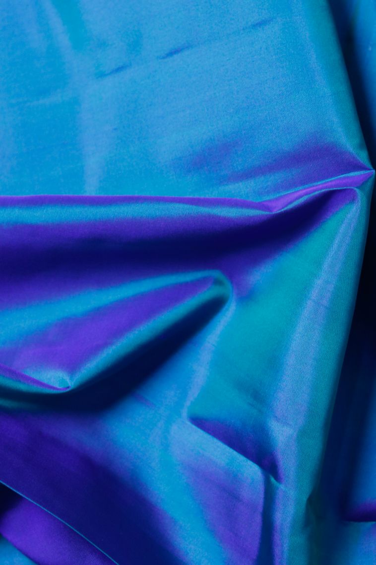 Blue Pure Silk Saree with Gold Zari - Timeless Style view 2