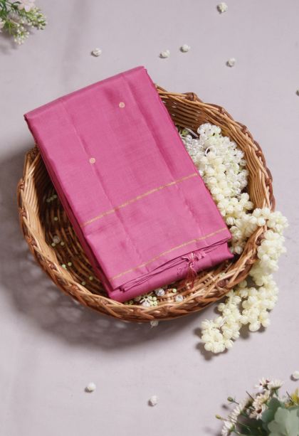 Classic Pure Silk Saree in Bright Pink