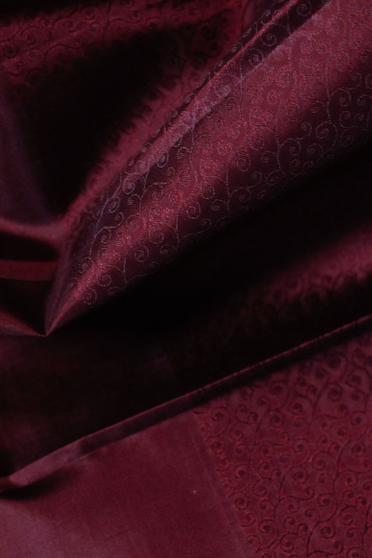 Designer Maroon-red Pure Silk Saree with Woven Work - Festive Collection view 2