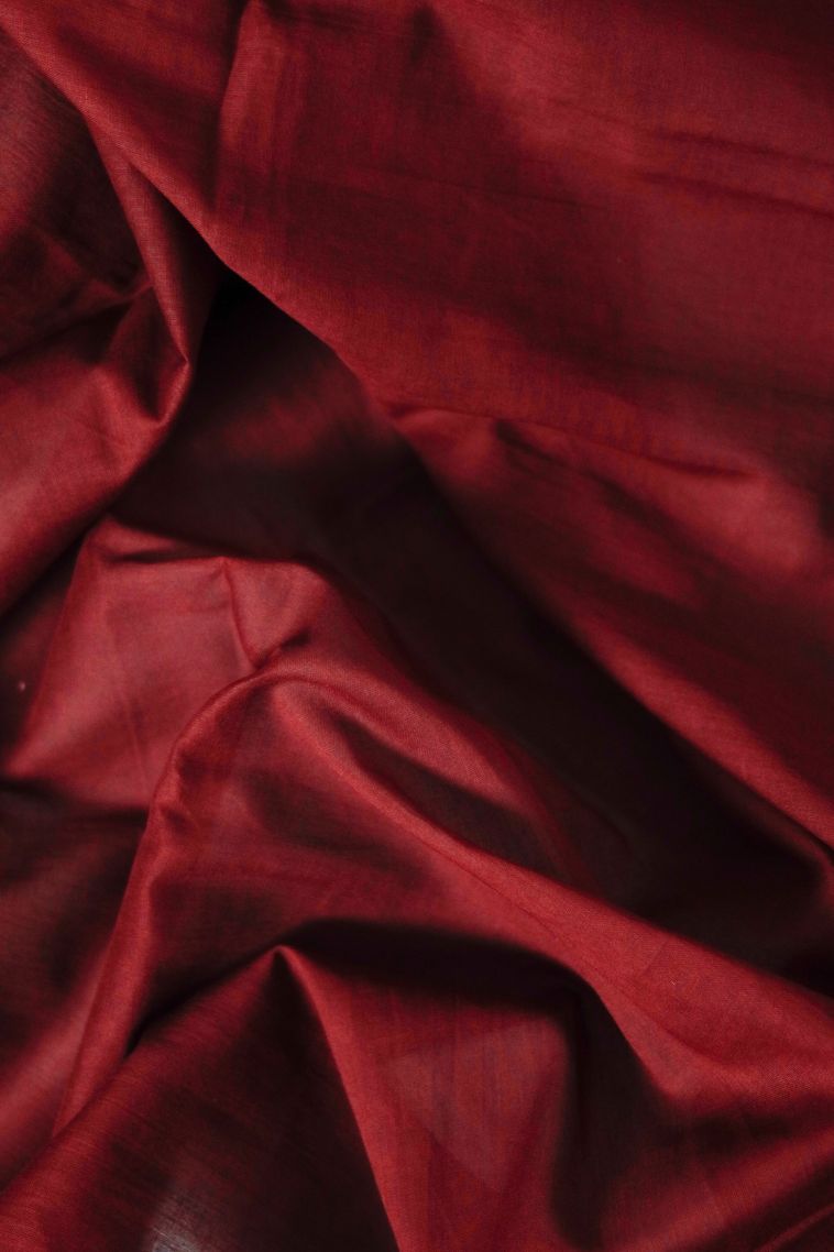 Daily Wear Maroon-red Lightweight Saree with Elegant Stripes Finish view 3