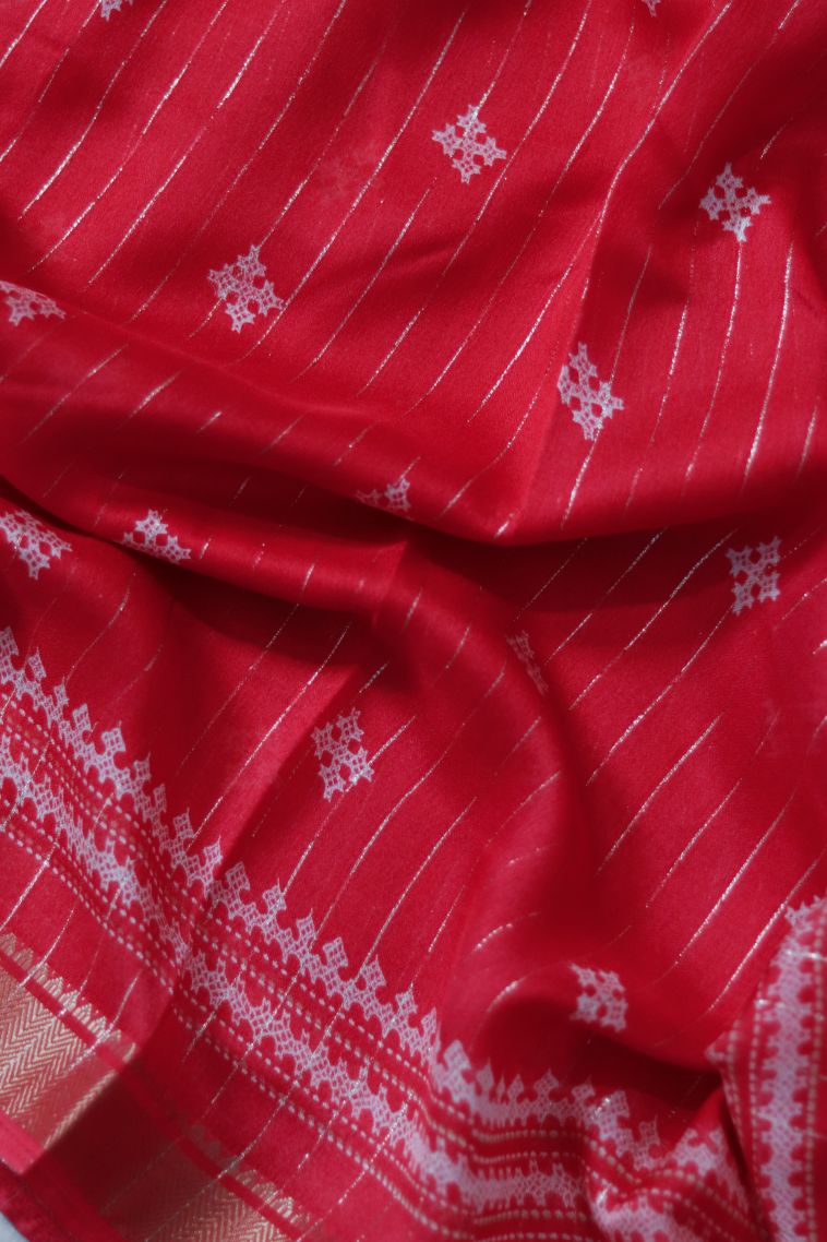 Dola Silk Saree with Gold Zari and woven design- Timeless Style view 4