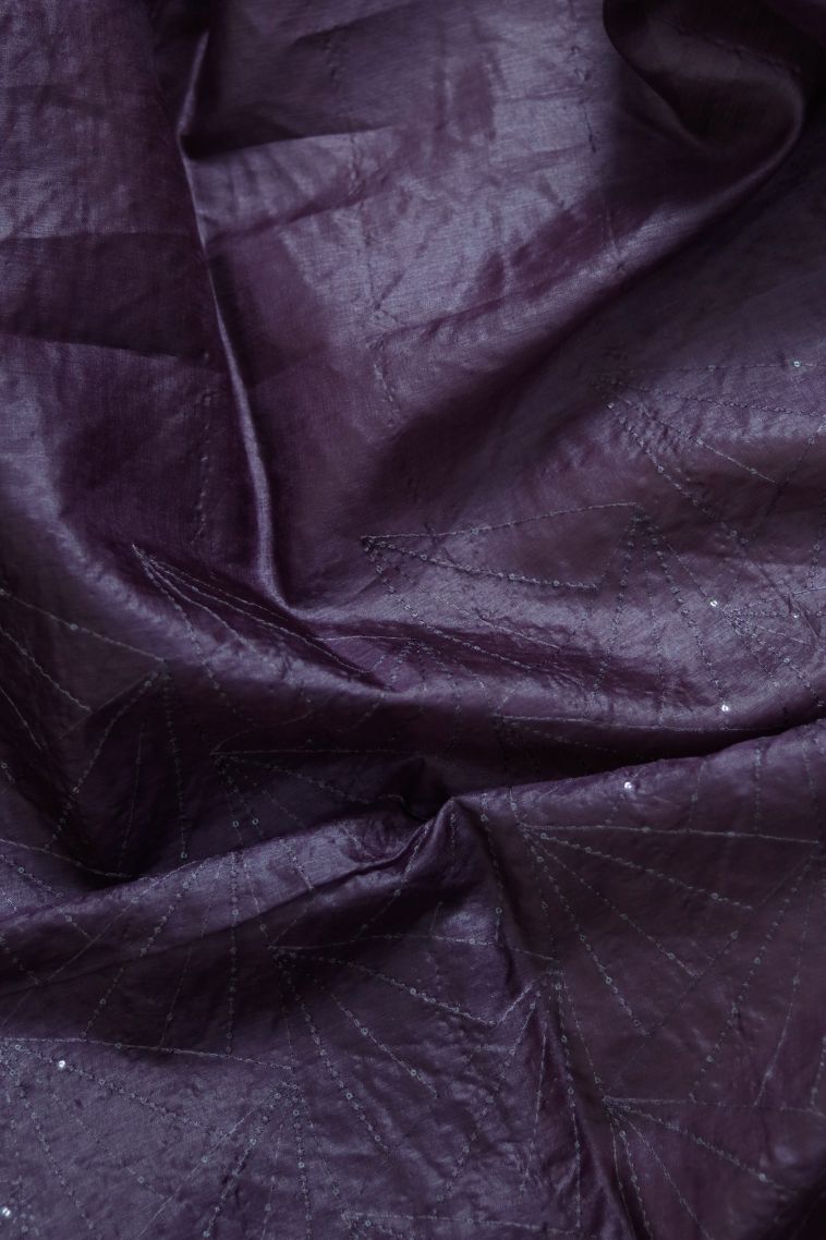 Classic Stiff & Rich Finish Saree in Purple view 3