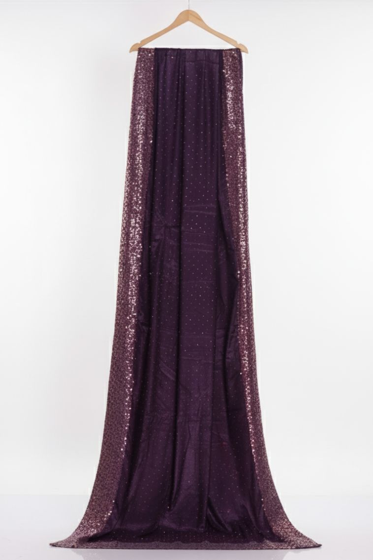 Graceful Deep Purple Soft & Flowing Saree view 1