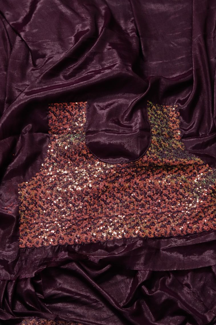 Graceful Deep Purple Soft & Flowing Saree view 2