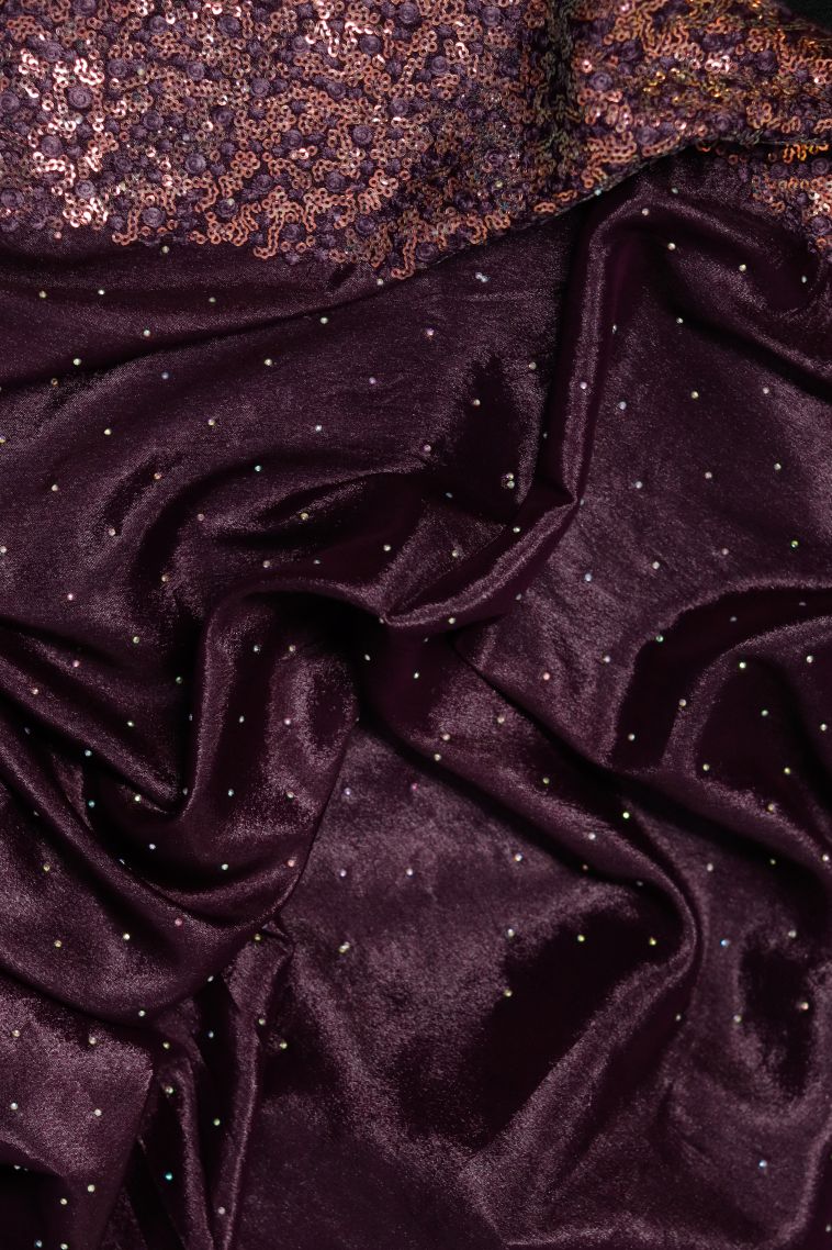 Graceful Deep Purple Soft & Flowing Saree view 3