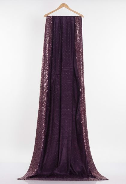 Graceful Deep Purple Soft & Flowing Saree