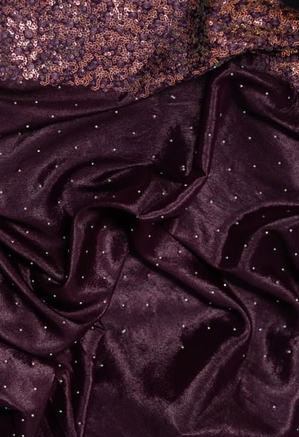 Graceful Deep Purple Soft & Flowing Saree