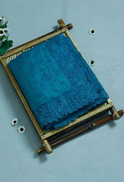 Stylish Soft & Flowing Saree in Dark Blue