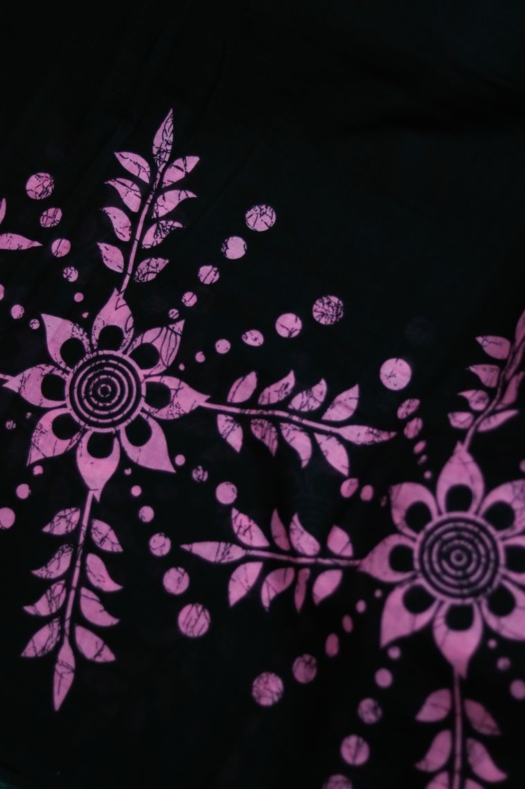 Lightweight Saree in Black Shade view 4