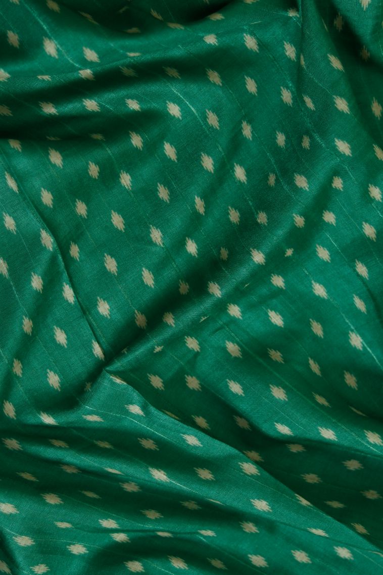 Traditional Floral Soft & Flowing Saree in Dark Teal Green - Ideal for Festive view 3