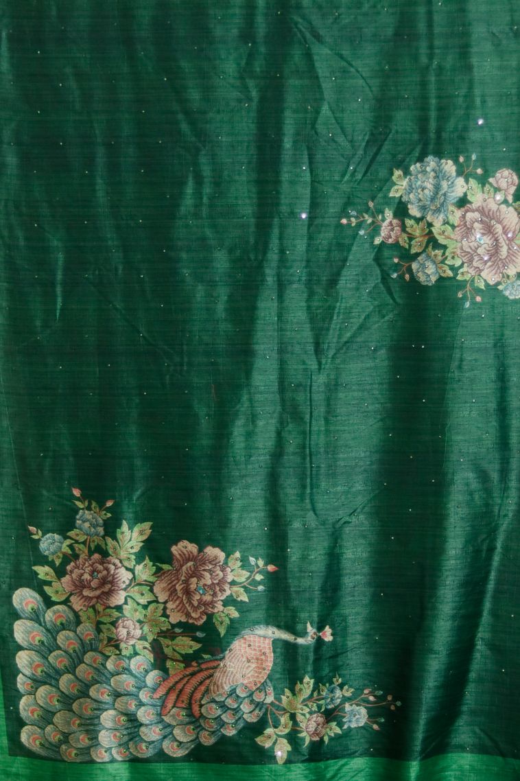 Designer Tusser Silk Saree with Woven Work - Party Collection view 2