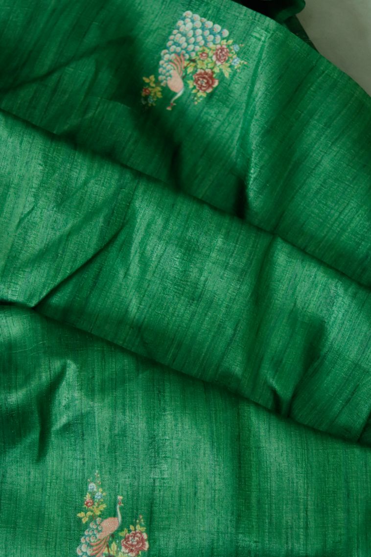 Designer Tusser Silk Saree with Woven Work - Party Collection view 3