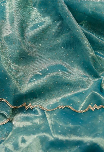 Party Wear Soft & Flowing Saree with Elegant Embroidery Finish