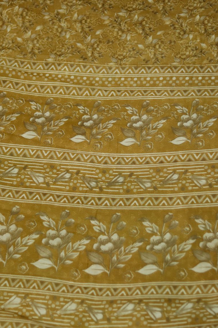 Designer Dola Silk Saree in Golden Yellow with Elegant Zari Border view 2