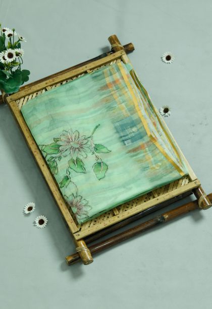 Stylish Soft & Flowing Saree in Green
