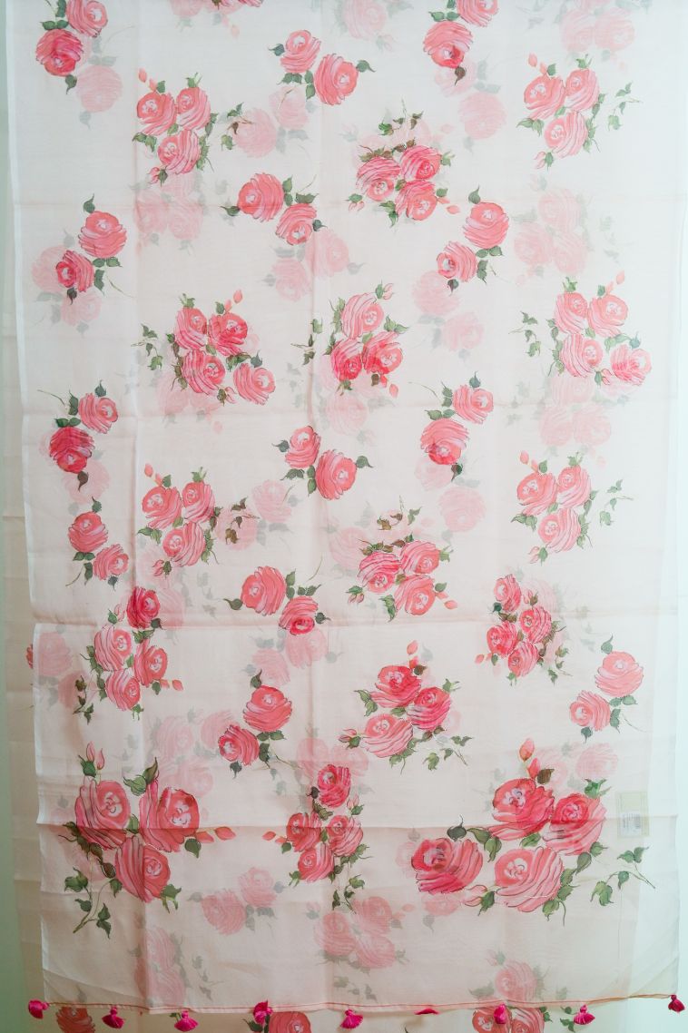 Festive Wear Soft & Flowing Saree with Elegant Floral Finish view 2