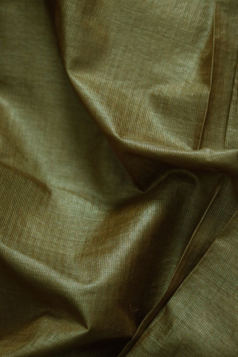 Party Wear Stiff & Rich Finish Saree in Moss Green with Woven Accents view 2