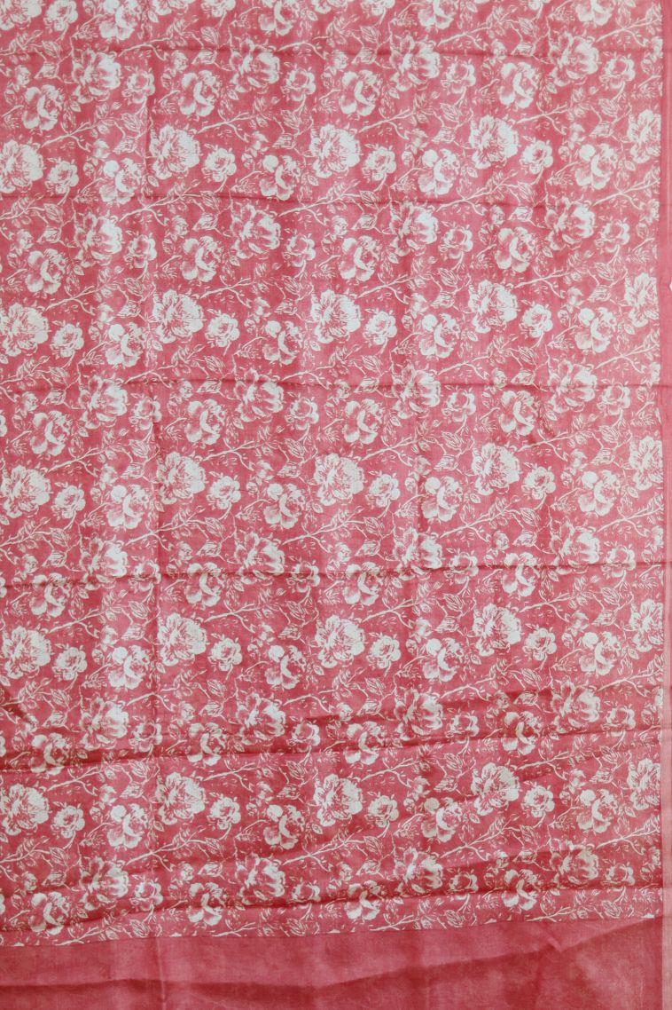 Festive Collection Tusser Silk Saree with Subtle Floral Motif view 2