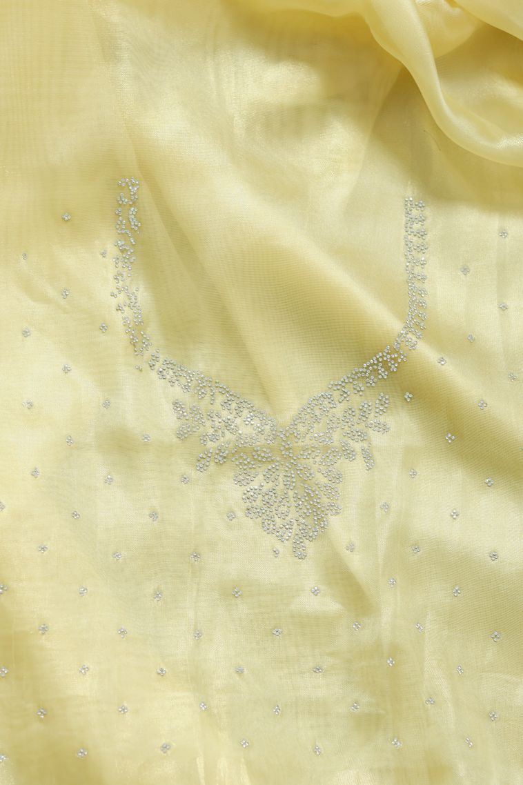 Classic Soft & Flowing Saree in Pastel Yellow view 1