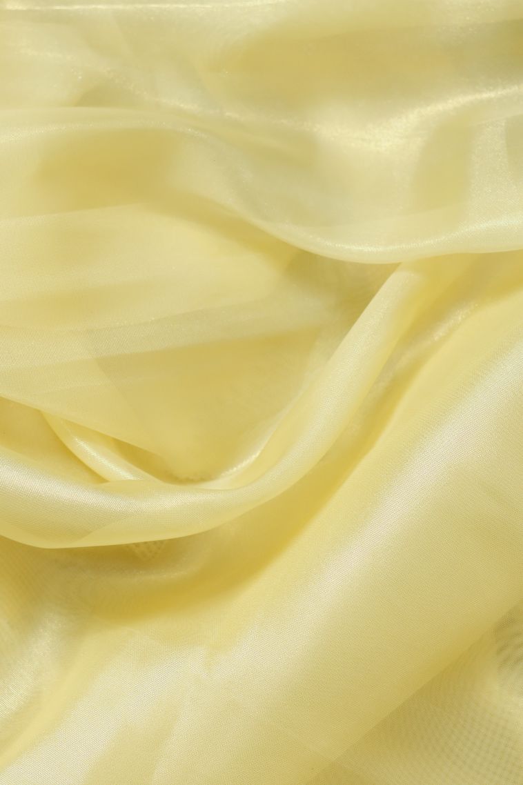 Classic Soft & Flowing Saree in Pastel Yellow view 2