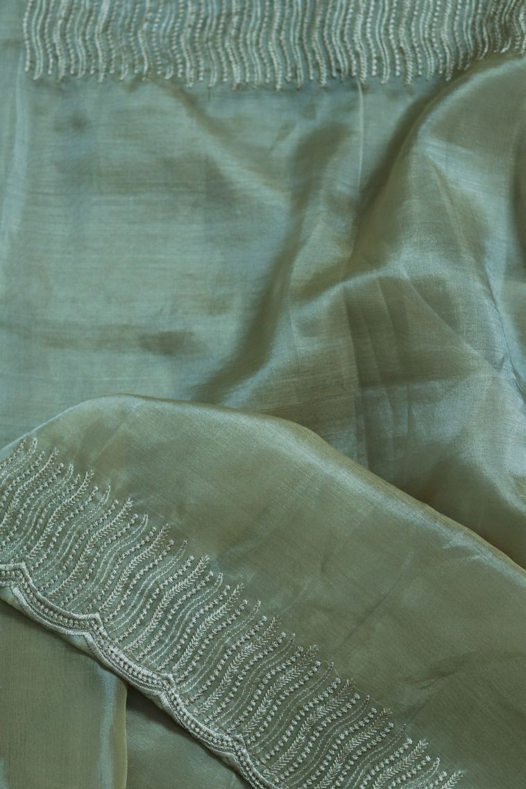 Designer Soft & Flowing Saree with Embroidery Work view 2