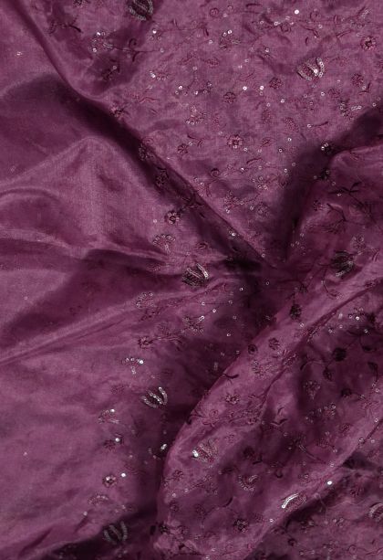 Designer Soft & Flowing Saree in Maroon-pink with Elegant Floral Motifs Border