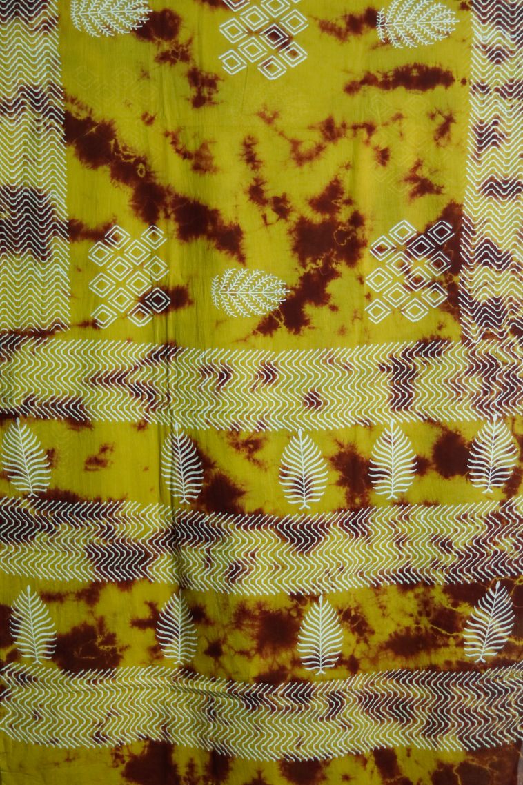 Modern Lightweight Saree in Mustard Yellow with Designer Stripes Border view 2