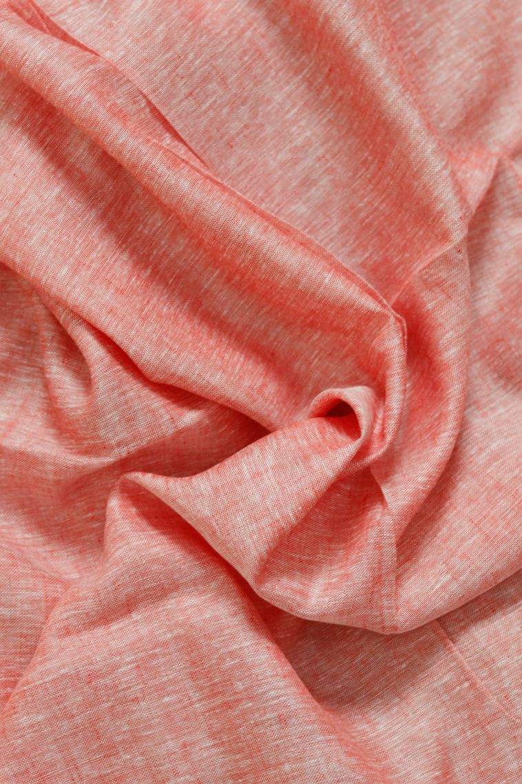 Pure Linen Saree with in soft pink - Timeless Style view 2