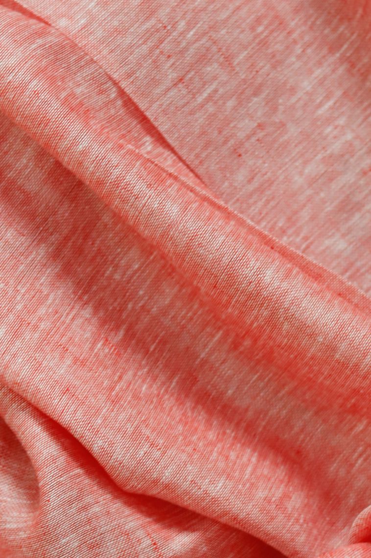 Pure Linen Saree with in soft pink - Timeless Style view 3