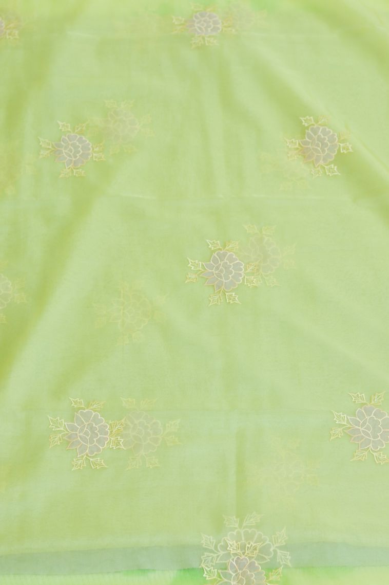 Modern Soft & Flowing Saree in Golden Yellow view 2