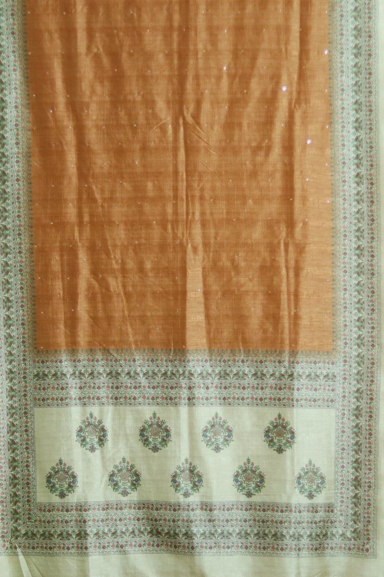 Elegant Stiff & Rich Finish Saree with Floral Motifs Border view 2