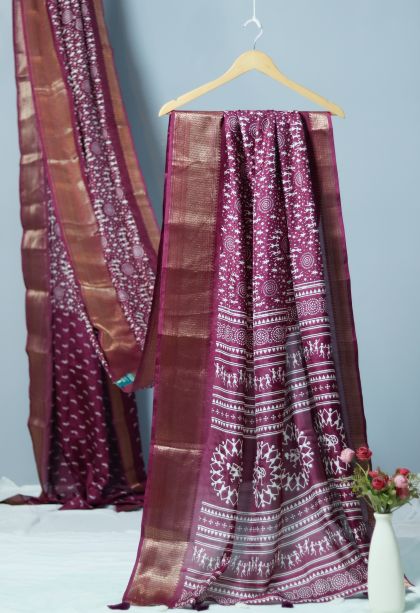 Elegant Wear Maroon-pink Dola Silk Saree - Comfortable and Stylish for all occasions