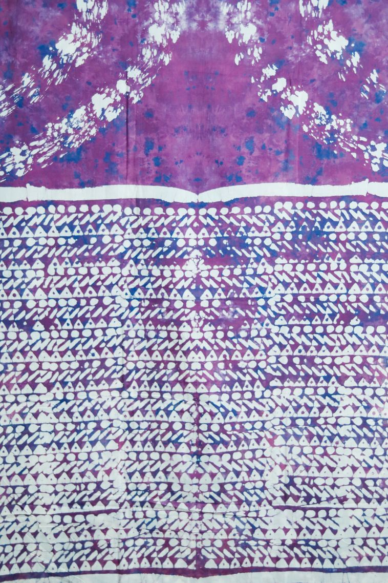 Classic Handwoven Soft & Flowing Saree in Ink-dyed Purple view 2