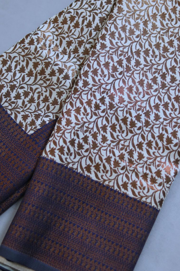 Elegant Semi-silk Saree with Jacquard Border - Perfect for Festive view 1