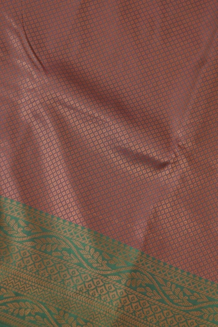 Elegant Semi-silk Saree in muted Pink with Grand Zari Border - Perfect for Festive view 4