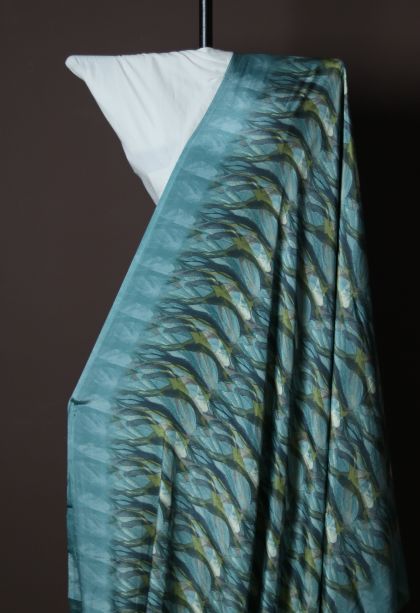 Traditional Abstract Motif Modal Silk Saree - Ideal for Daily Wear