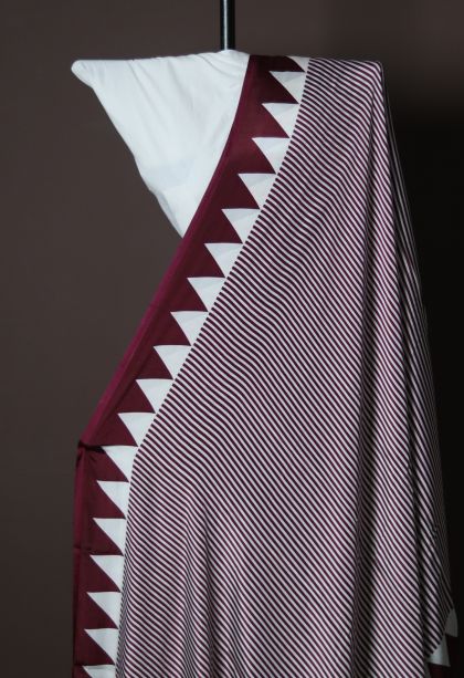 Elegant Modal Silk Saree with Geometric Border - Perfect for Daily Wear