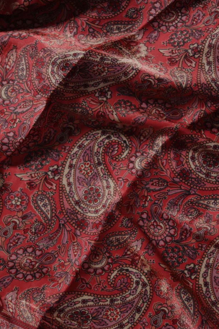 Everyday Wear Red Modal Silk Saree - Comfortable and Stylish view 4