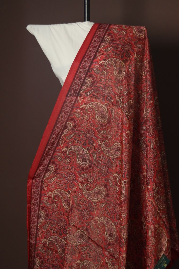Everyday Wear Red Modal Silk Saree - Comfortable and Stylish view 1