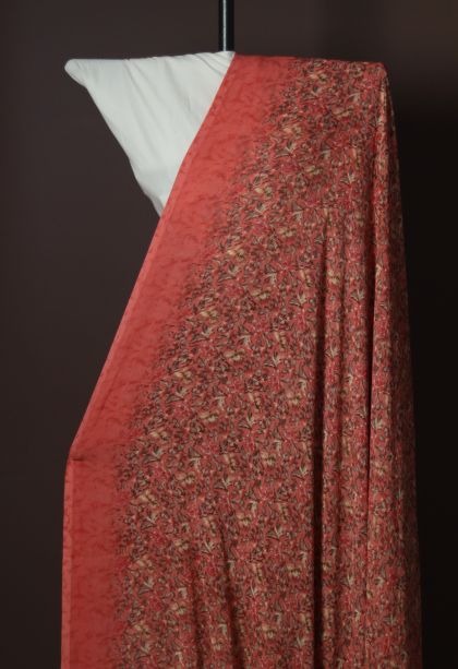 Graceful Red-orange (kumkuma Red) Modal Silk Saree