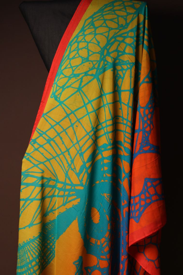 Elegant Multi-colour Modal Modal Silk Saree with Subtle Abstract Motif Detailing view 1