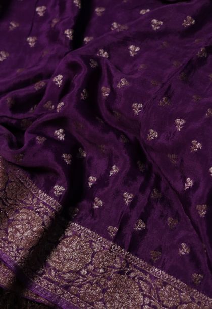 Classic Banarasi Saree in Royal Purple