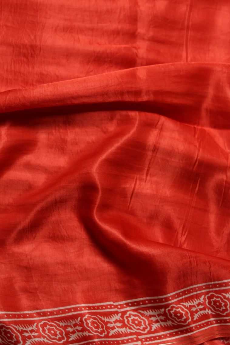 Graceful Red Modal Silk Saree view 3